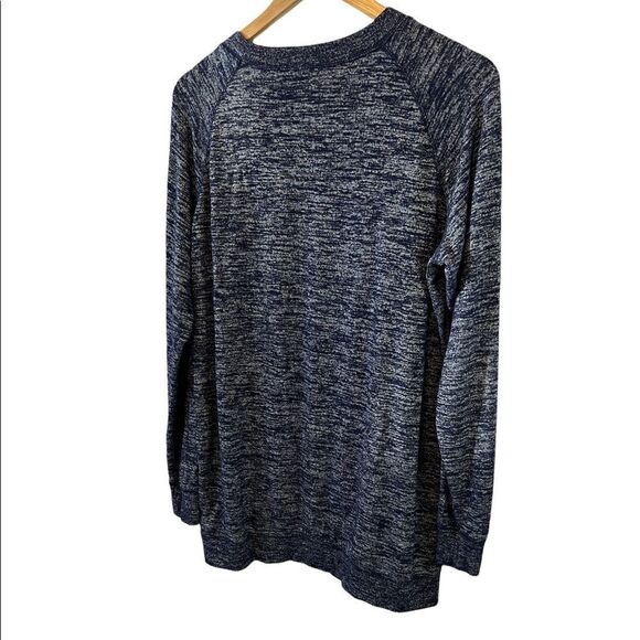 GAP MATERNITY Blue Soft Long Sleeve Long Fit Pullover Zipper Detail Top L - Picture 3 of 8